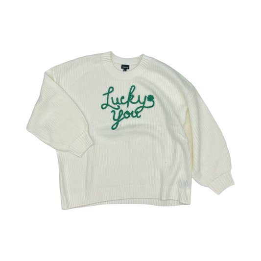 Sweater By Torrid In Green & White, Size:3X