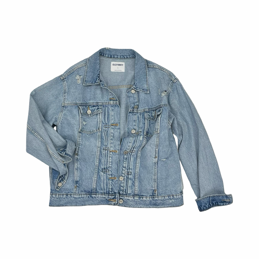 Jacket Denim By Old Navy In Blue Denim, Size:L