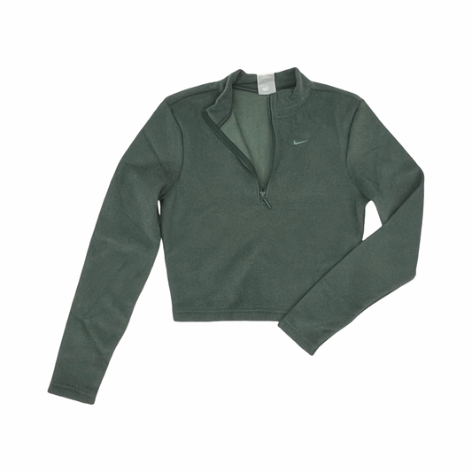 Athletic Top Ls Collar By Nike In Green, Size:S