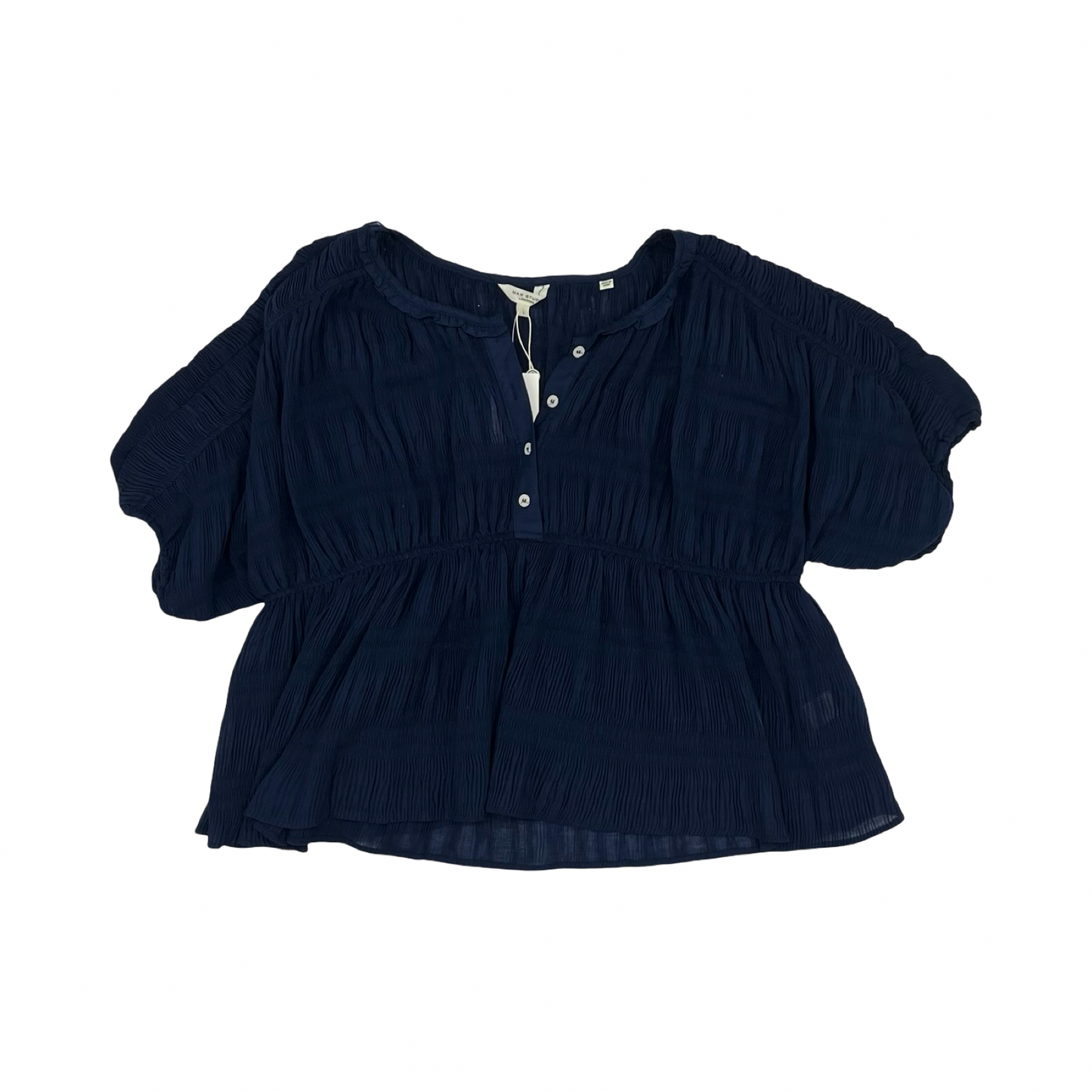 Blouse Ss By Max Studio In Blue, Size:L