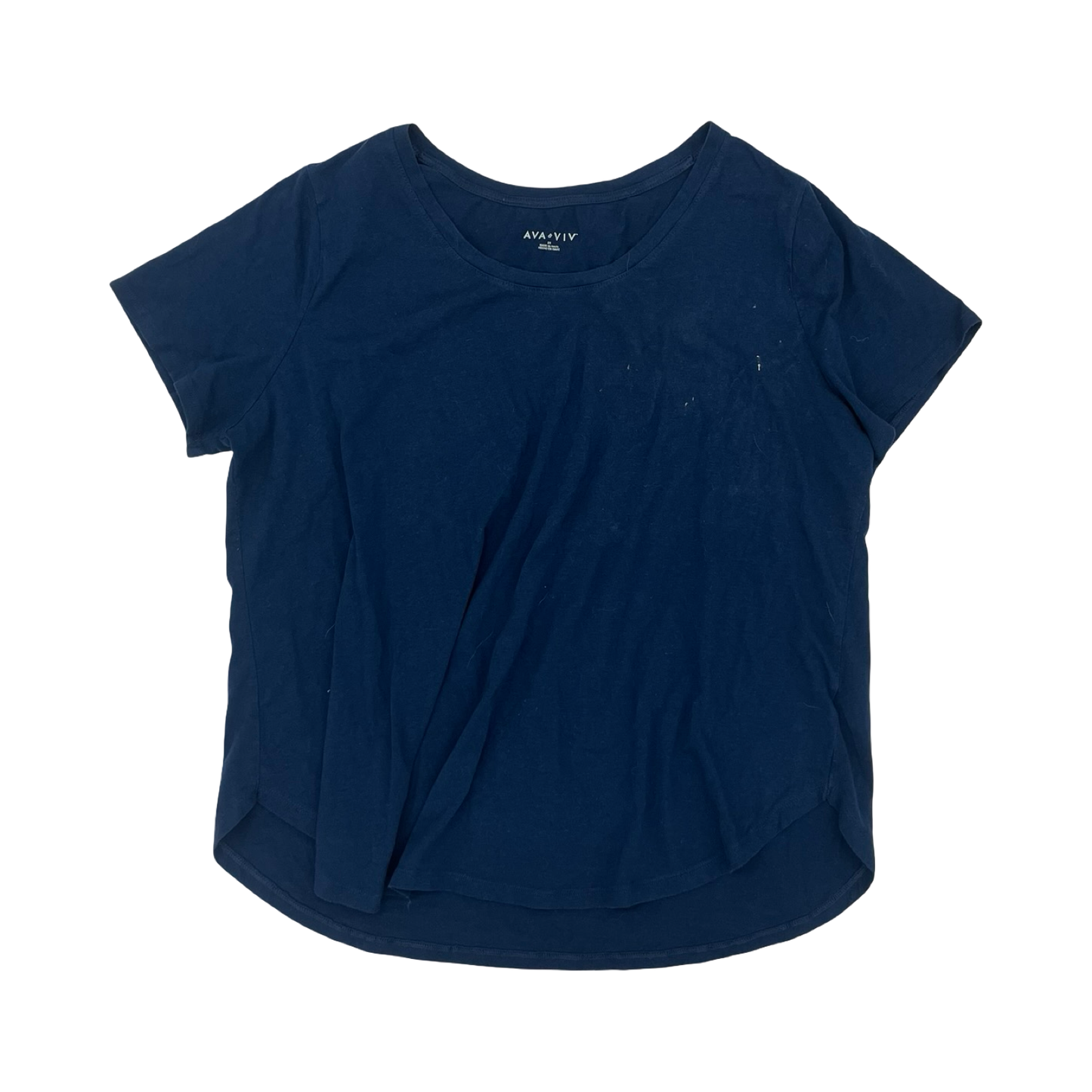 Top Ss By Ava & Viv In Navy, Size:2X
