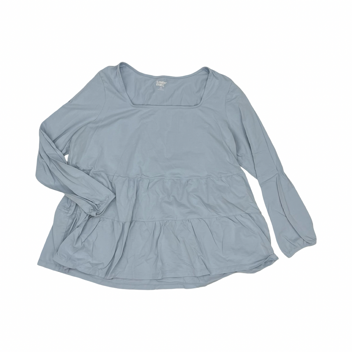 Top Ls By Lands End In Blue, Size:1X