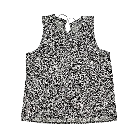 Blouse Sleeveless By Talbots In Black & White, Size:Xl