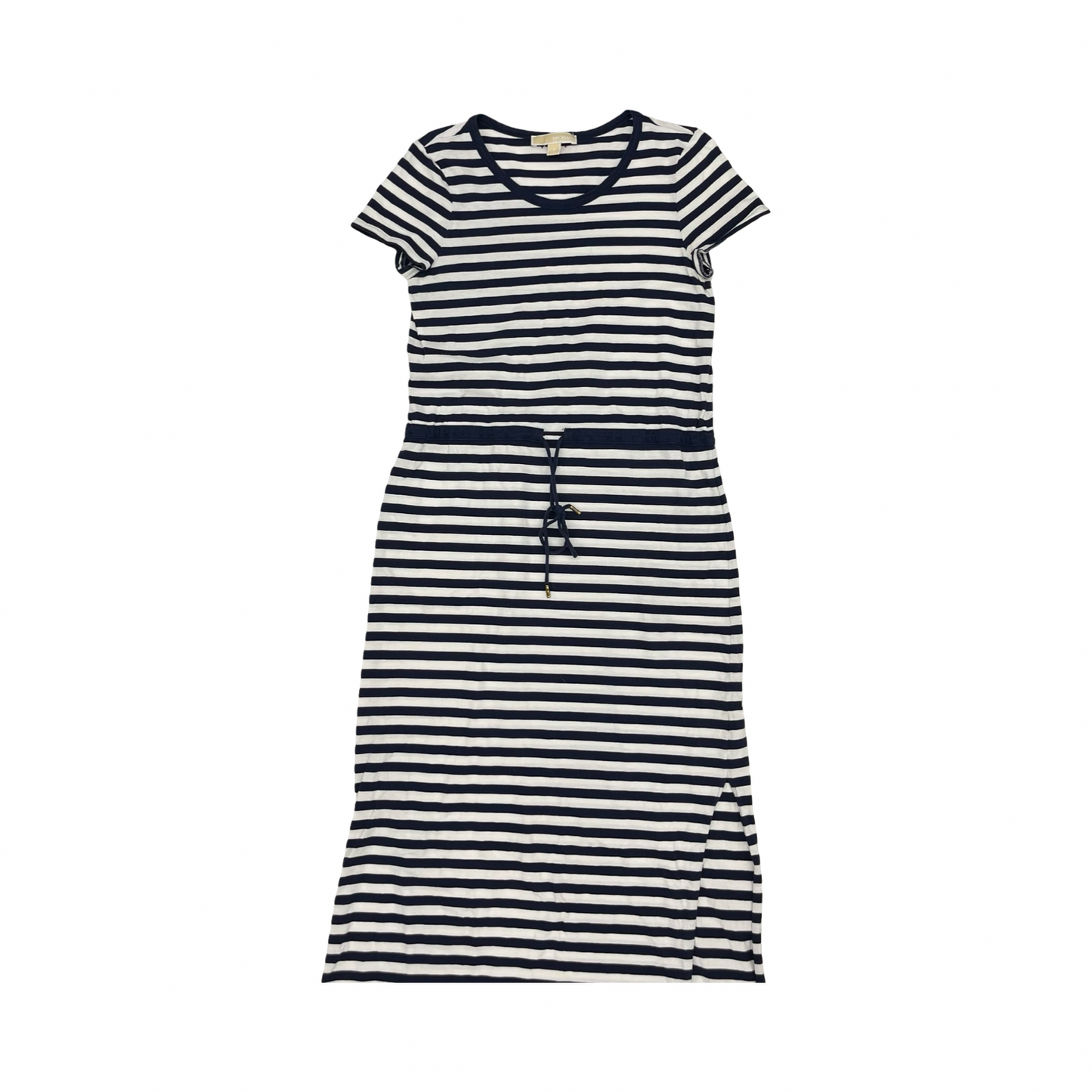 Dress Designer By Michael Kors In Blue & White, Size:M