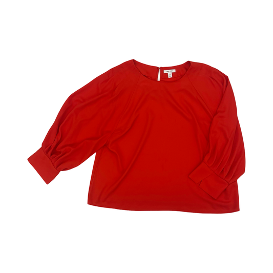 Blouse Ls By Nine West In Orange, Size:Xxl