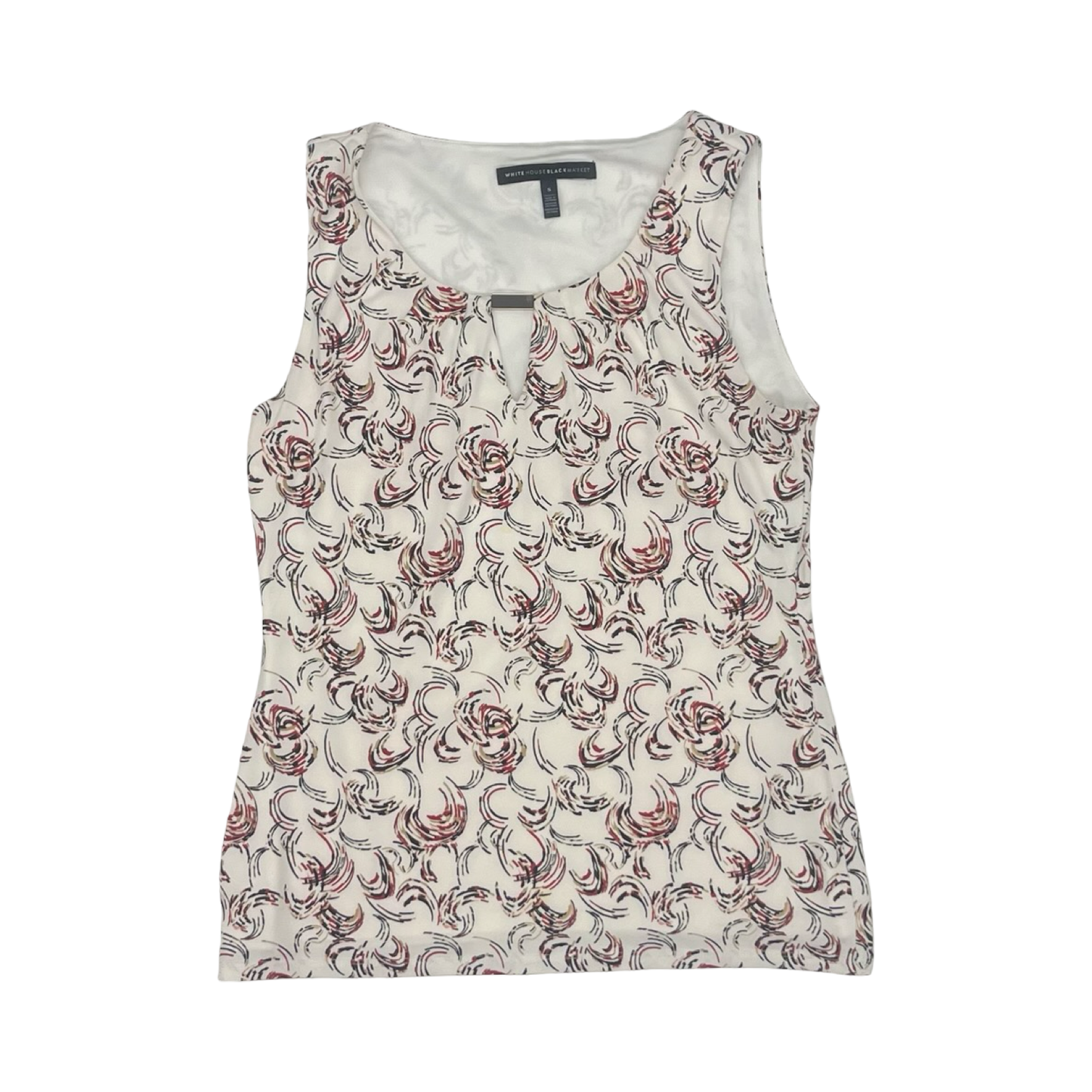 Blouse Sleeveless By White House Black Market In Red & White, Size:S