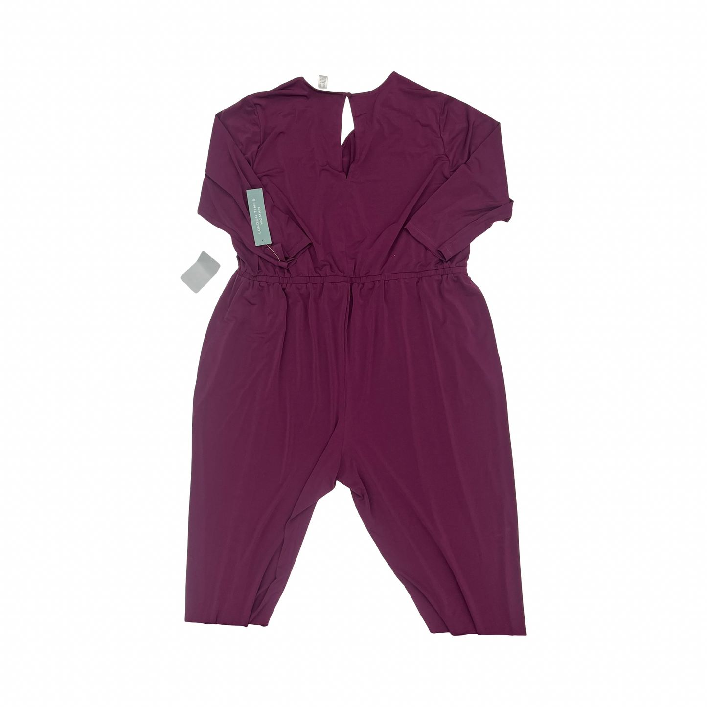 Jumpsuit By London Times In Purple, Size:3X