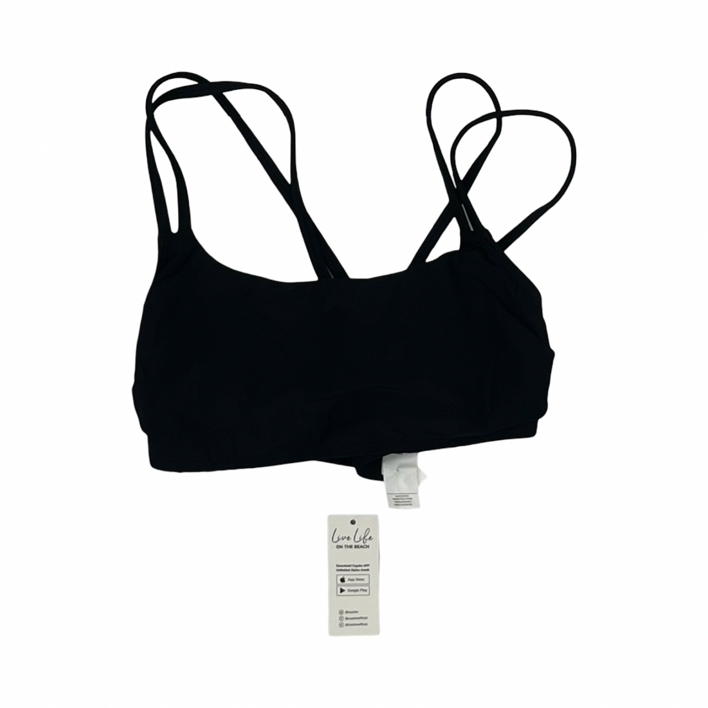 Athletic Bra By Cupshe In Black, Size:M