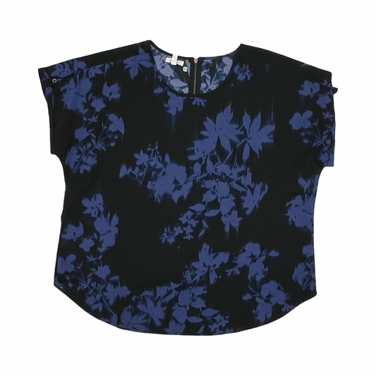 Blouse Ss By Maurices In Black & Blue, Size:L