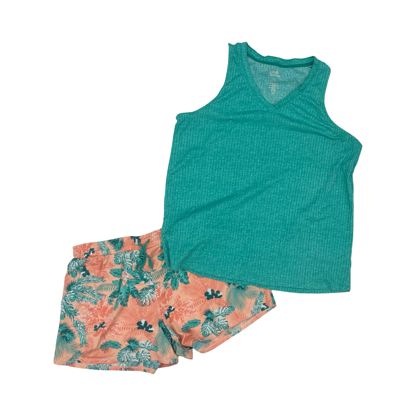 Pajamas 2Pc By Croft And Barrow In Green & Orange, Size:L