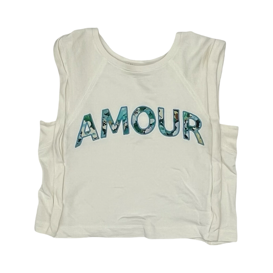 Top Sleeveless By Anthropologie In Blue & Cream, Size:S