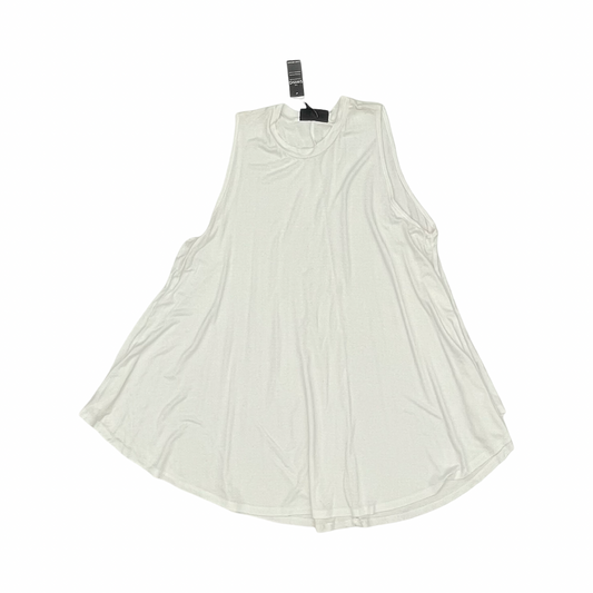 Top Sleeveless By Lane Bryant In White, Size:1X