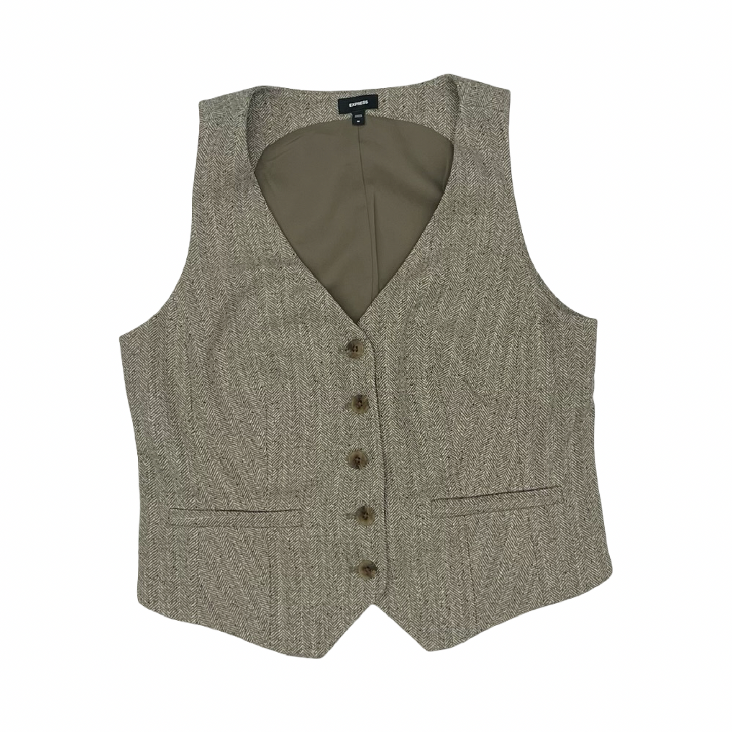 Vest Other By Express In Brown, Size:M