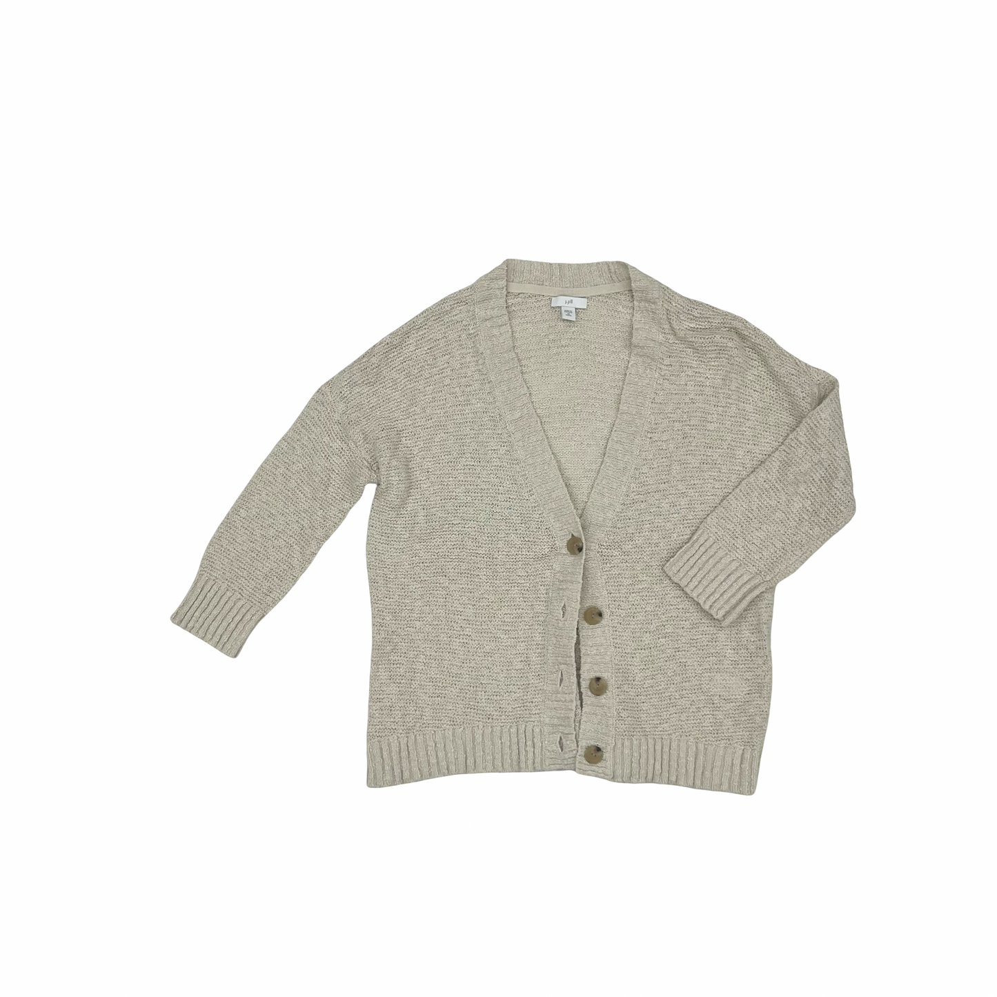 Sweater Cardigan By J. Jill In Tan, Size:Xsp