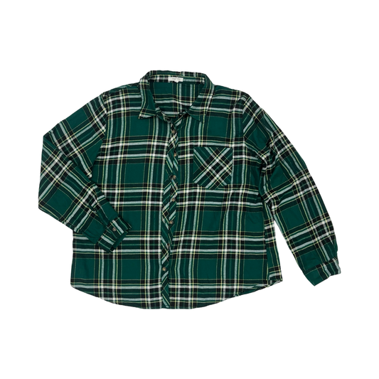 Blouse Ls By Maurices In Green, Size:Xl