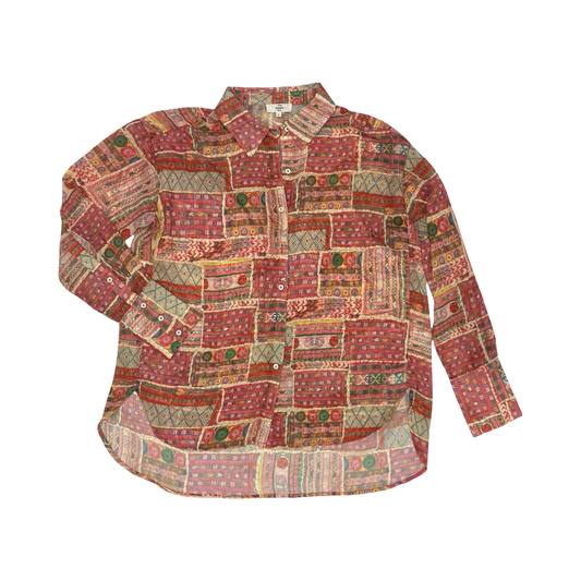 Blouse Ls By Entro In Orange, Size:S