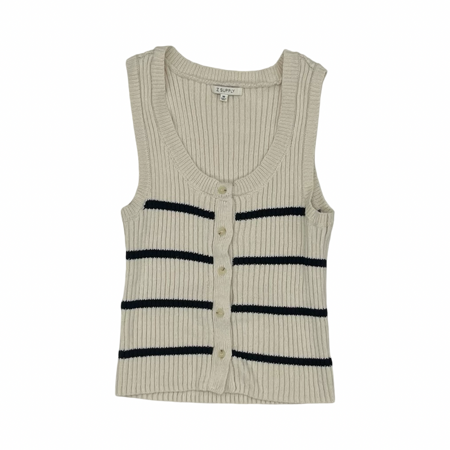 Top Sleeveless By Z Supply In Black & Tan, Size:M