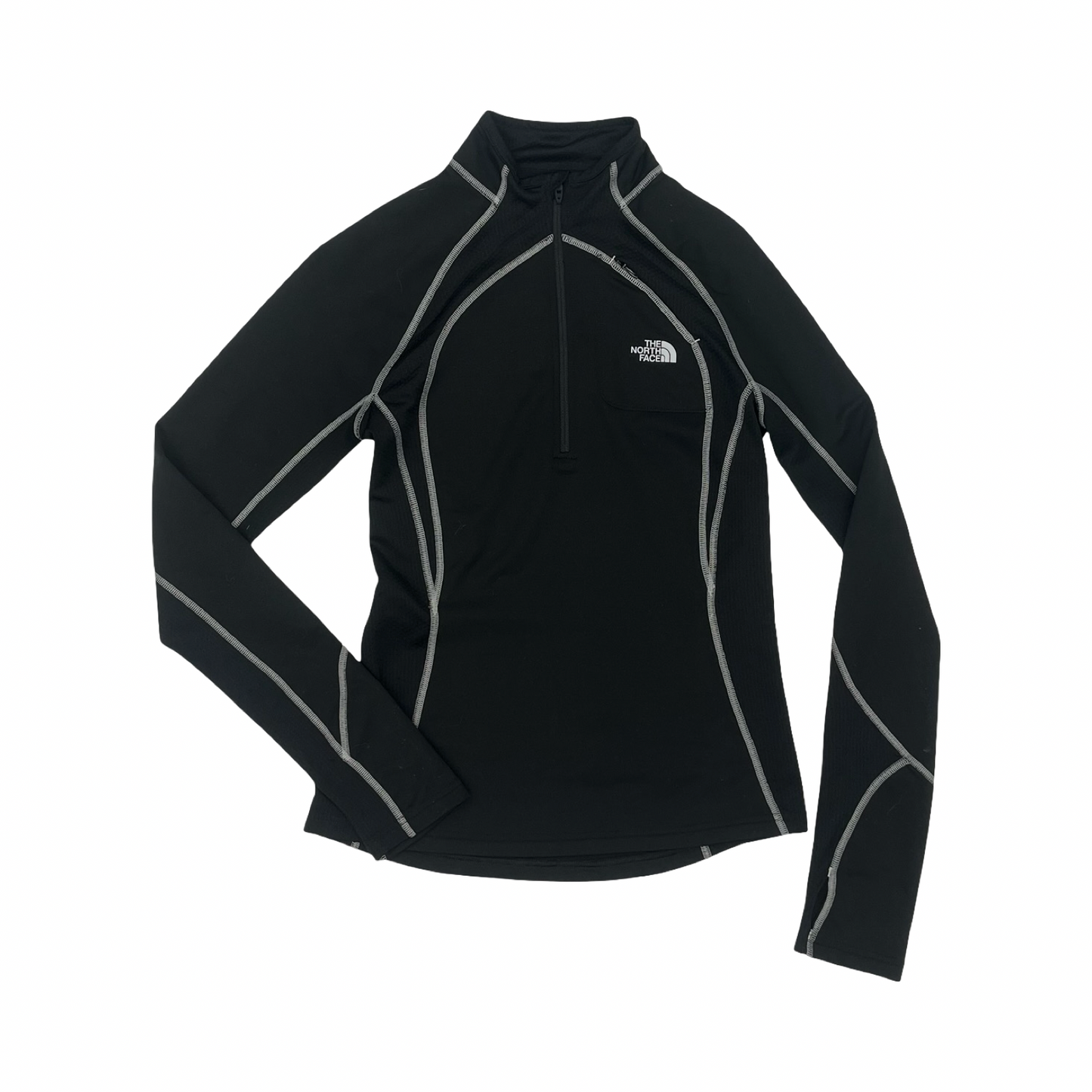 Athletic Top Ls Collar By The North Face In Black, Size:S