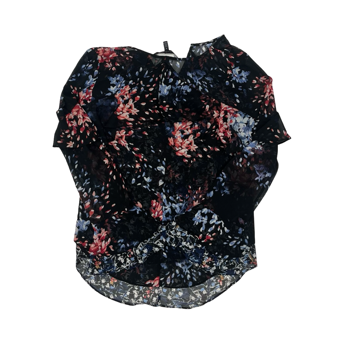 Blouse Ls By White House Black Market In Floral Print, Size:S