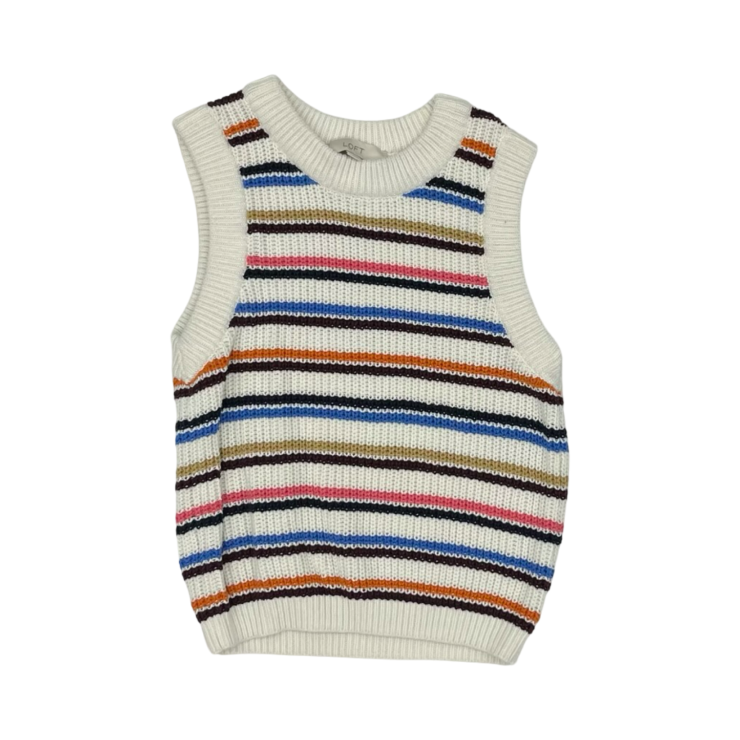 Vest Sweater By Loft In Multi, Size:M