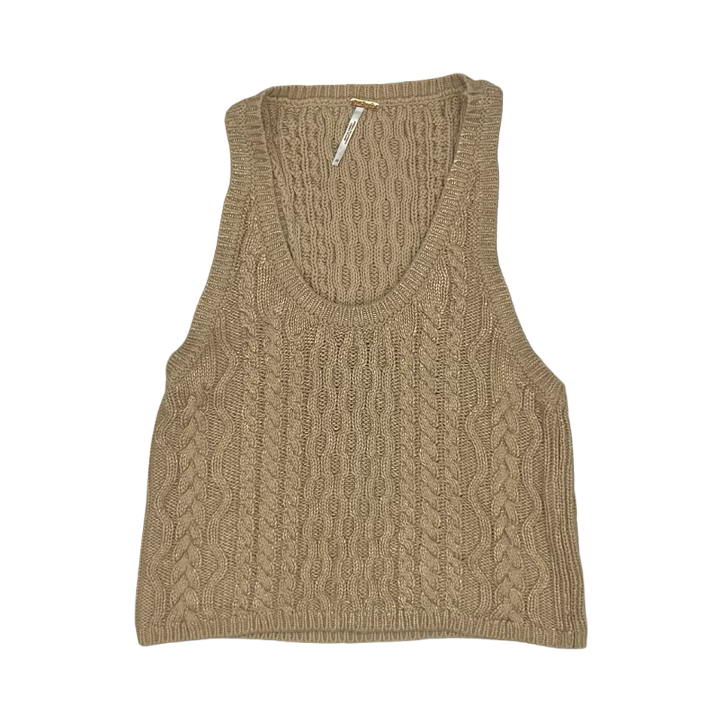 Vest Sweater By Free People In Gold, Size:Xs