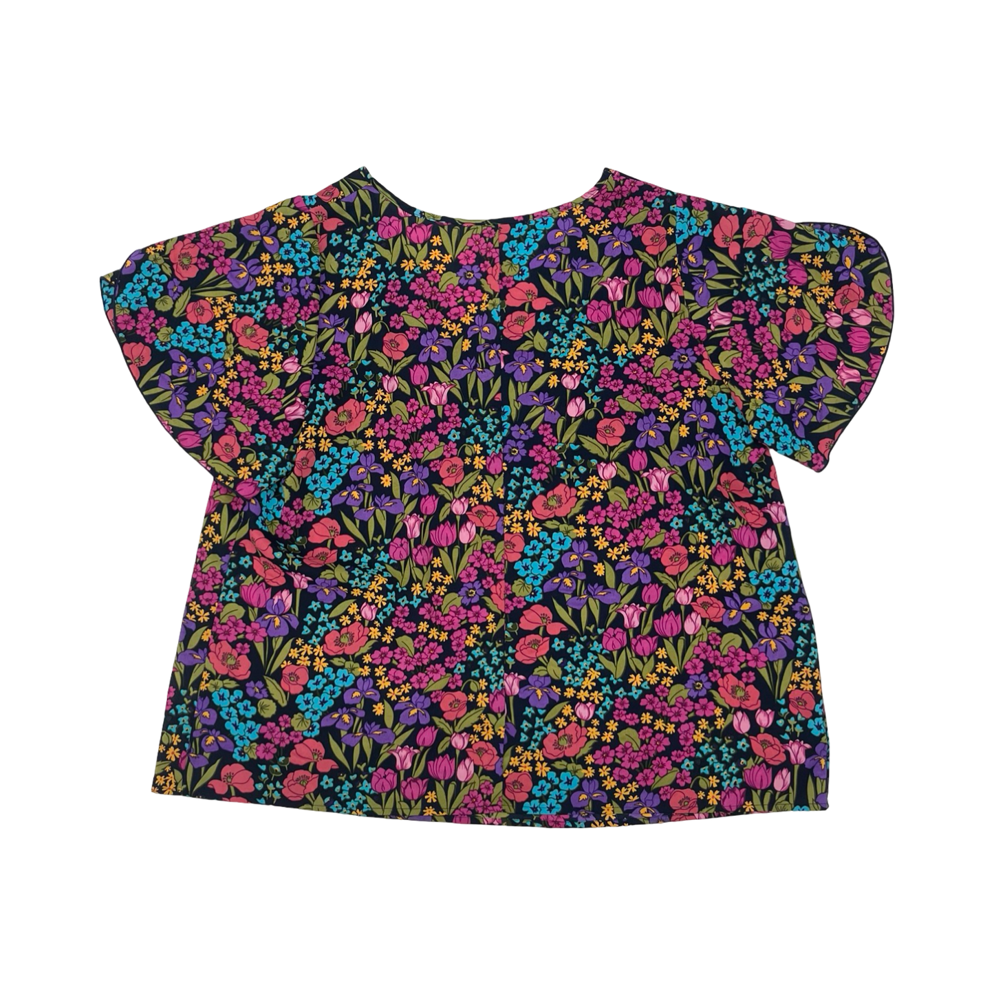 Blouse Ss By Cme In Floral Print, Size:2X