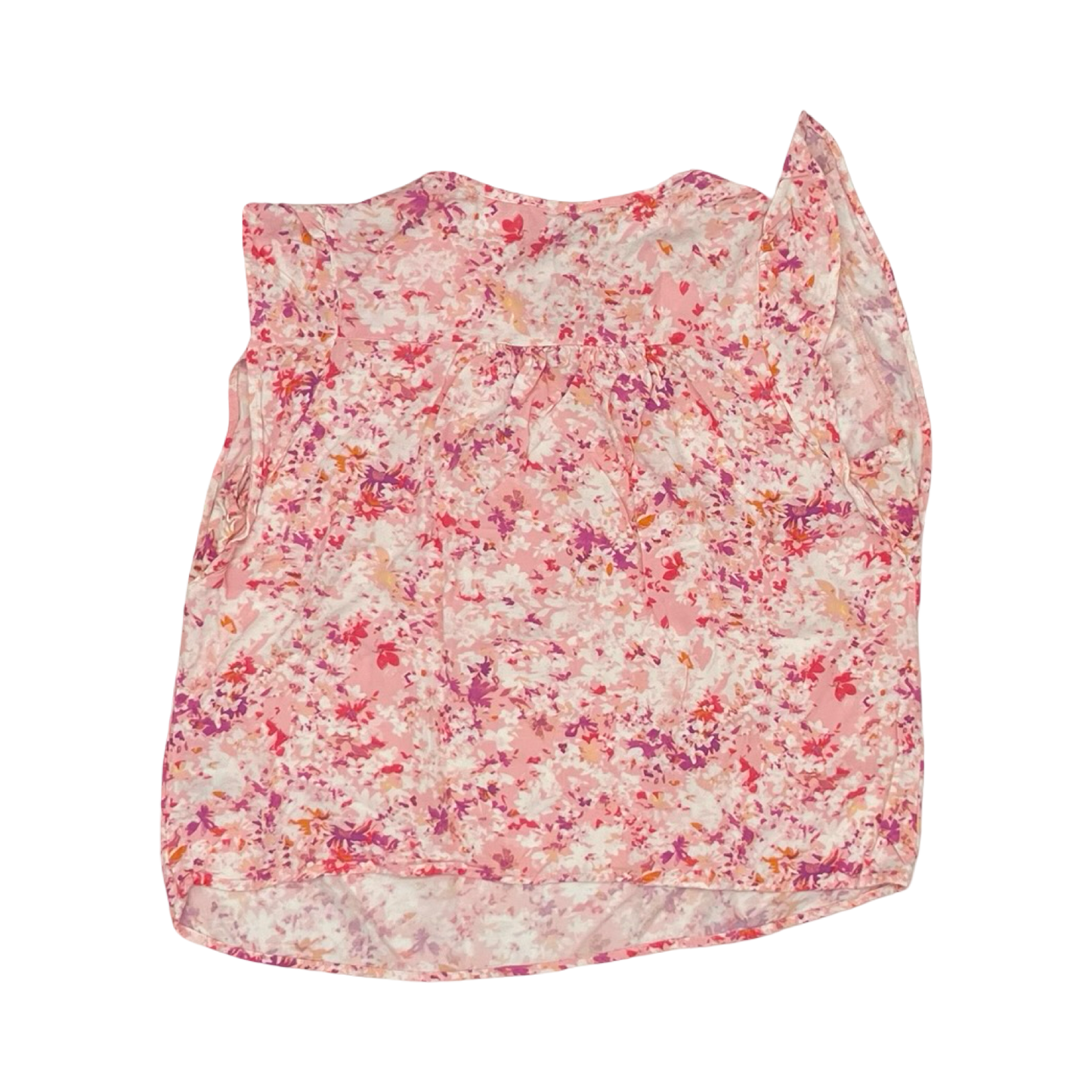 Top Sleeveless By Time And Tru In Floral Print, Size:M