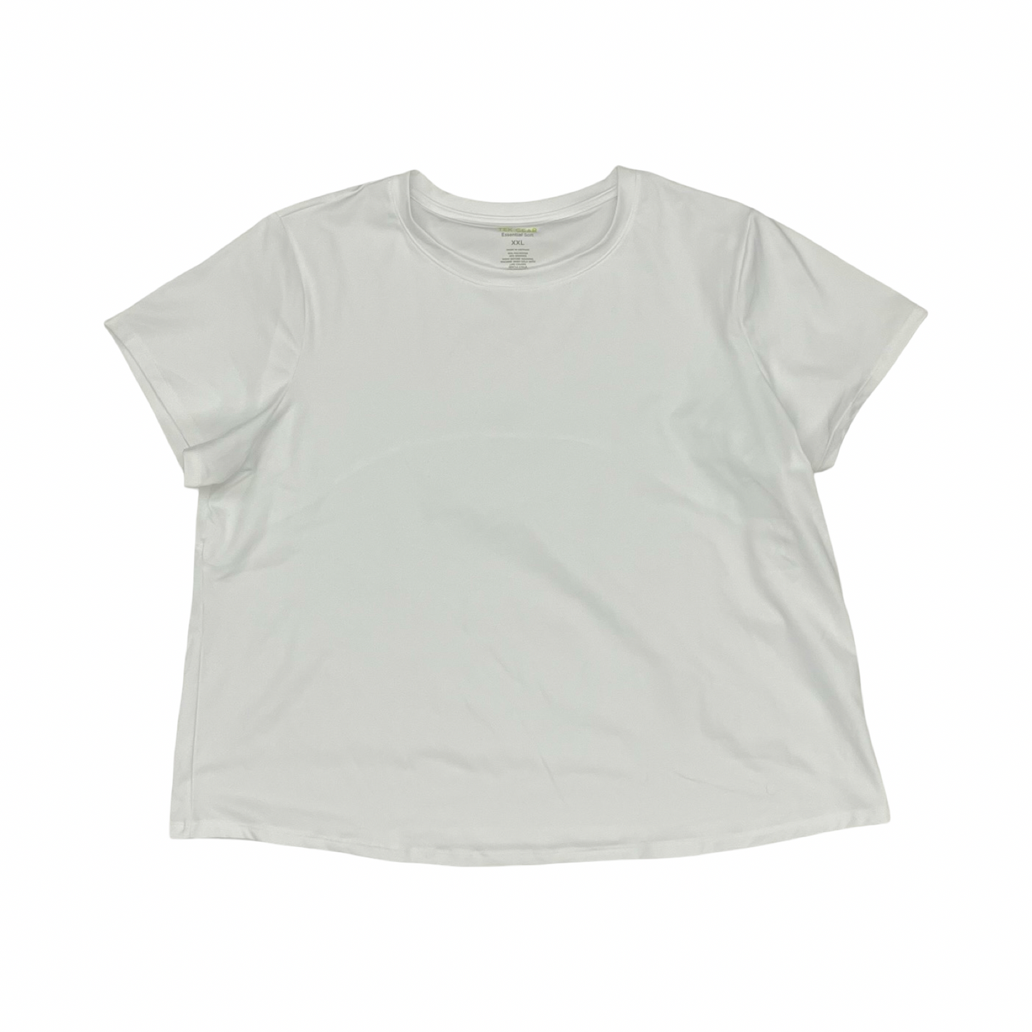 Athletic Top Ss By Tek Gear In White, Size:Xxl