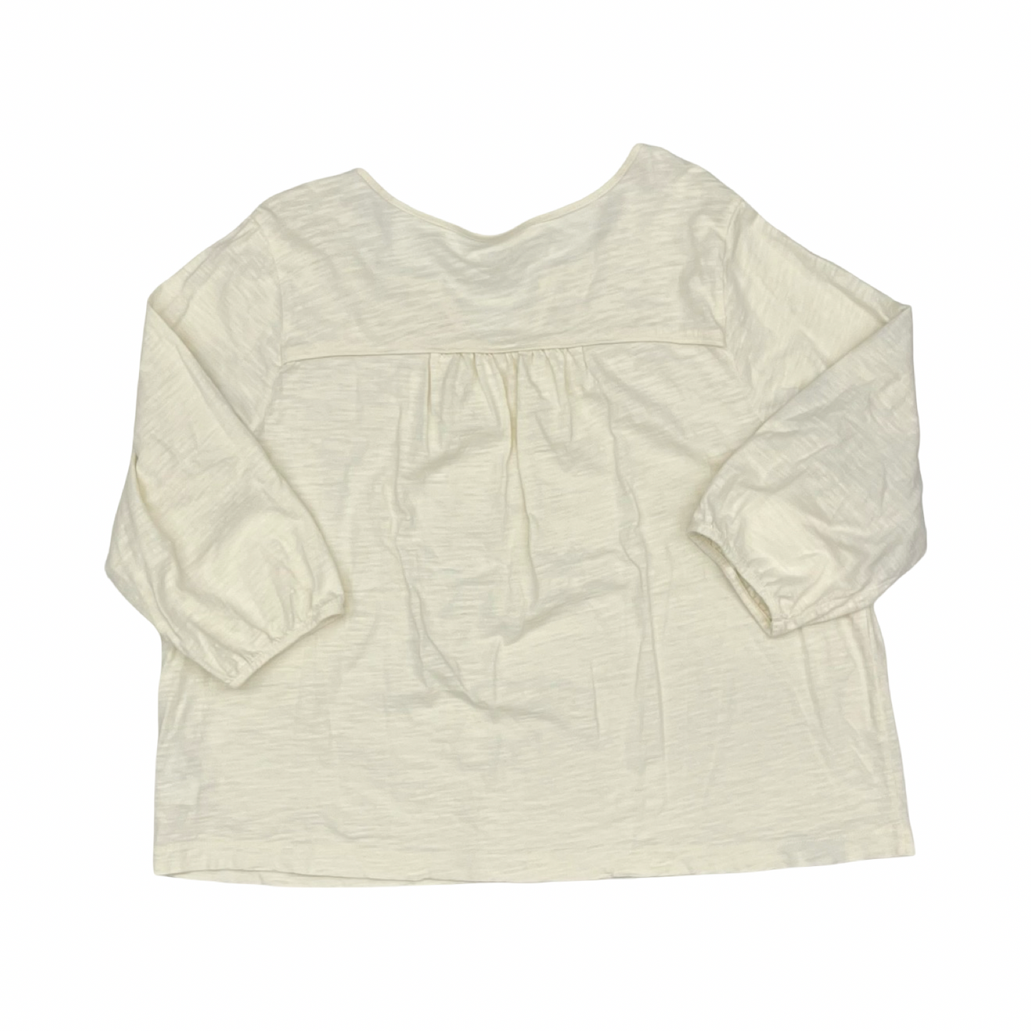 Top 3/4 Sleeve By Lands End In Cream, Size:1X