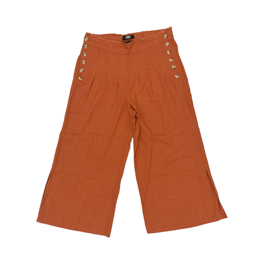 Pants Linen By Rewash In Orange, Size:L