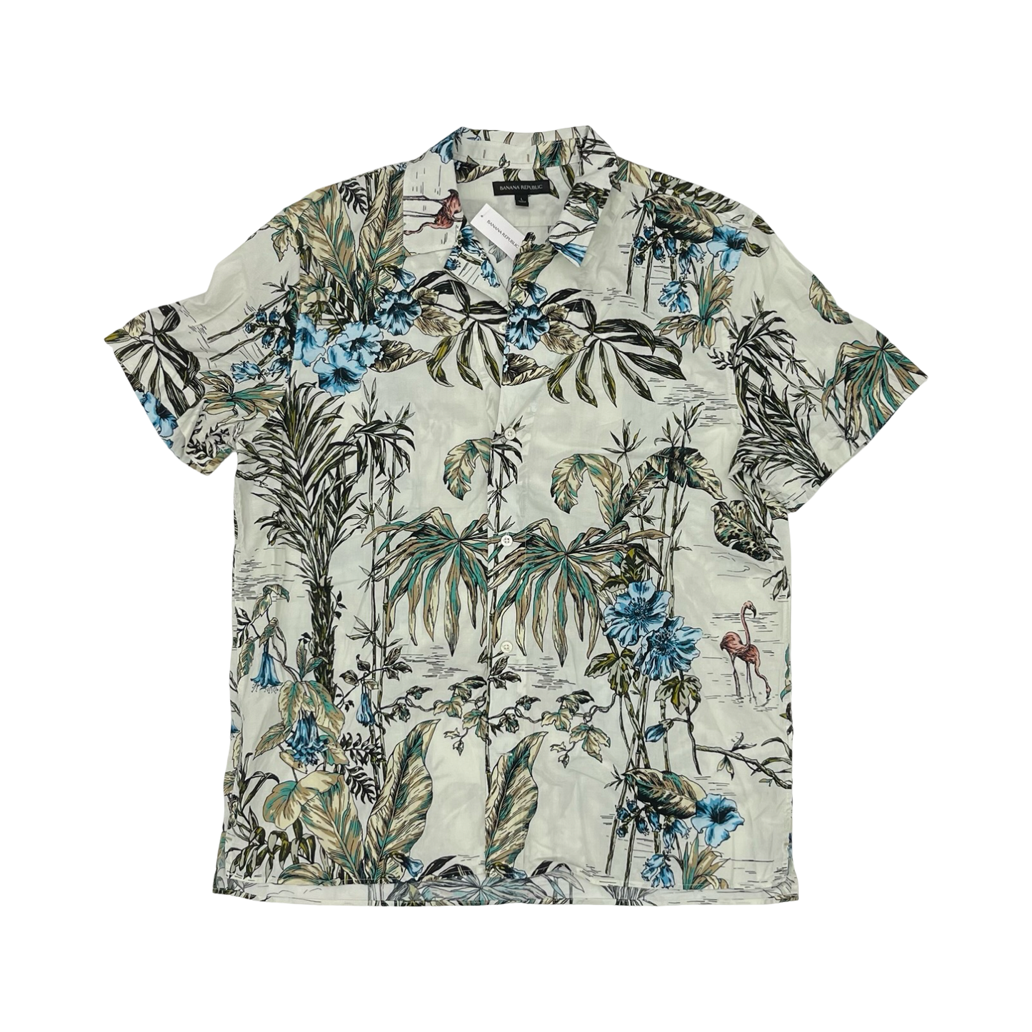 Blouse Ss By Banana Republic In Tan, Size:L