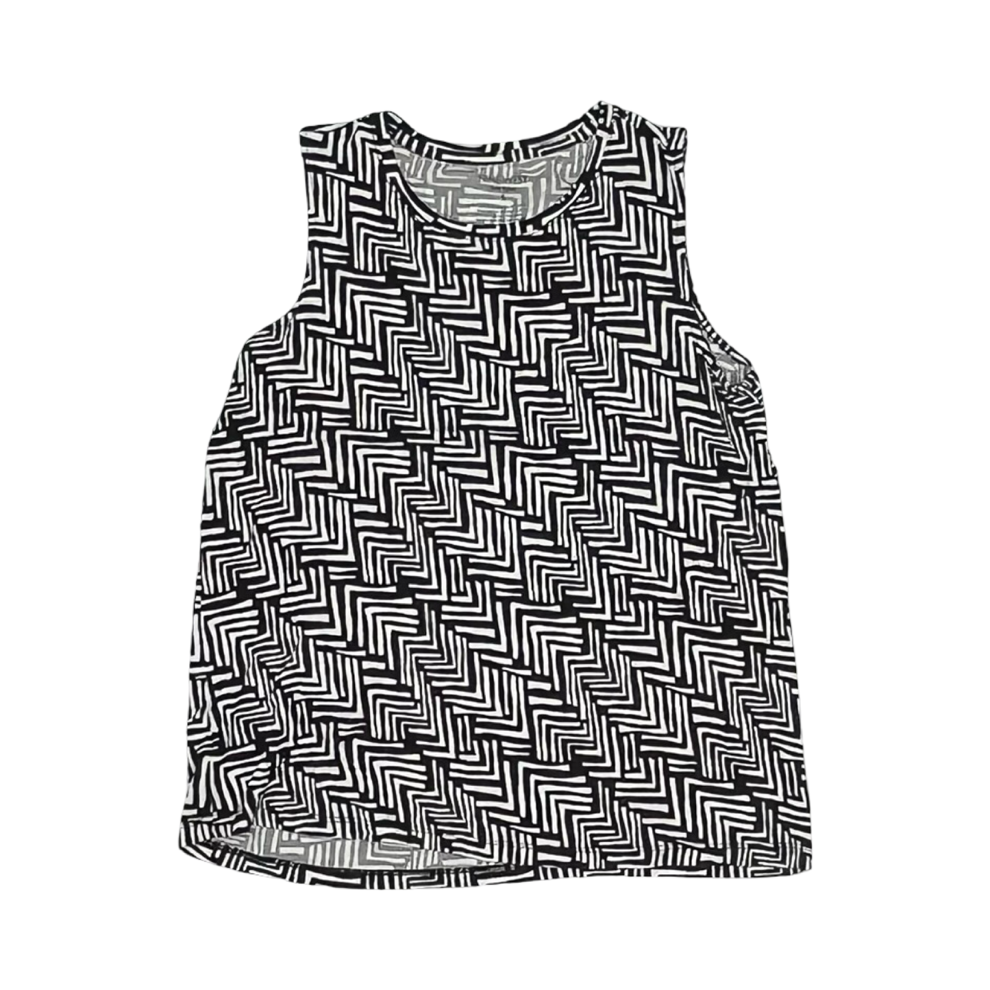 Top Sleeveless By Nine West In Black & Cream, Size:S