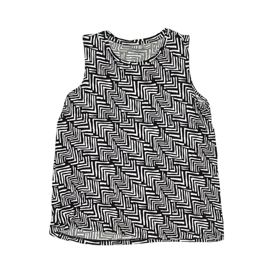 Top Sleeveless By Nine West In Black & Cream, Size:S