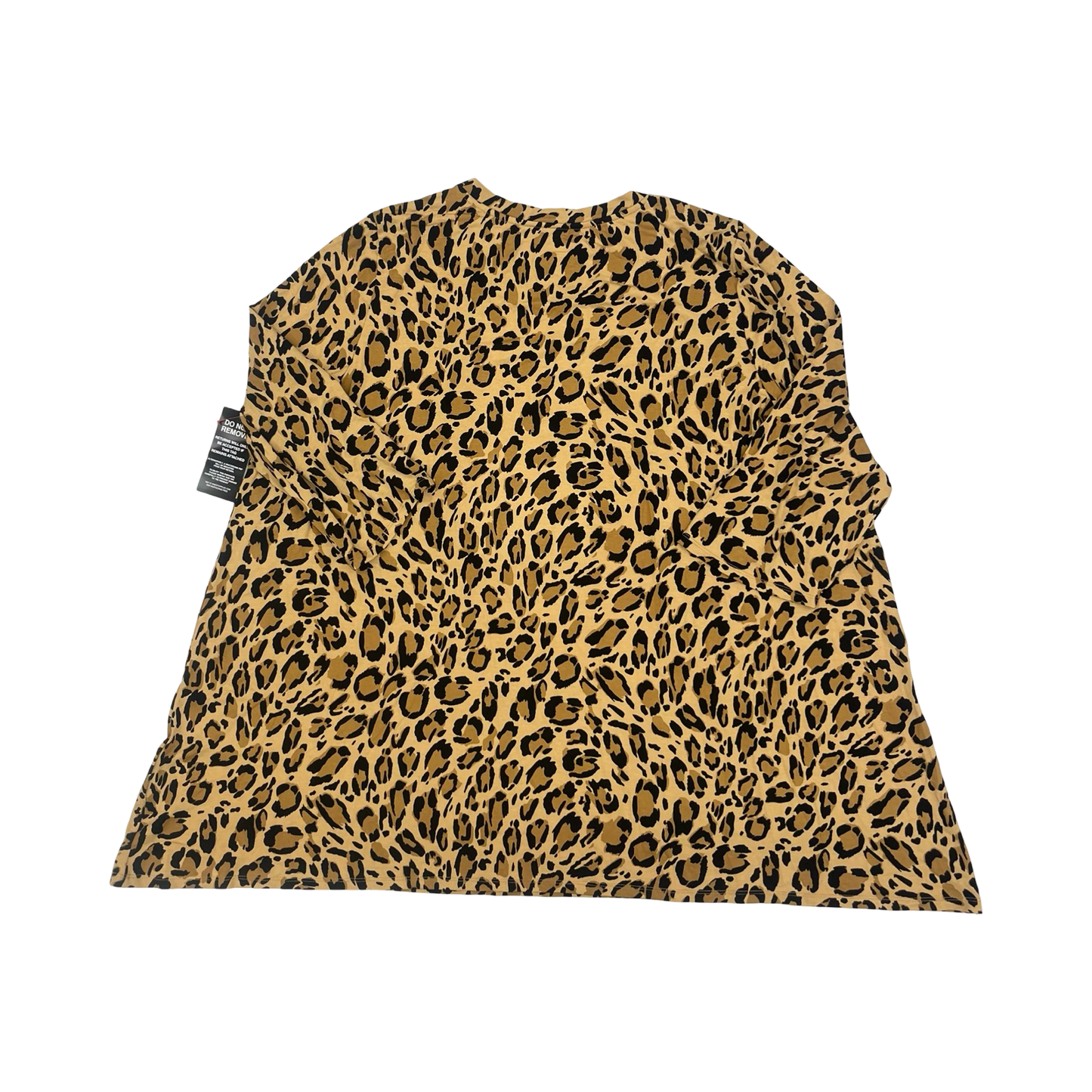 Top 3/4 Sleeve By Jessica London In Leopard Print, Size:3X