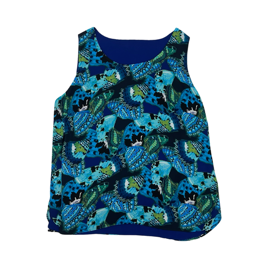 Blouse Sleeveless By Chicos In Blue, Size:Xl