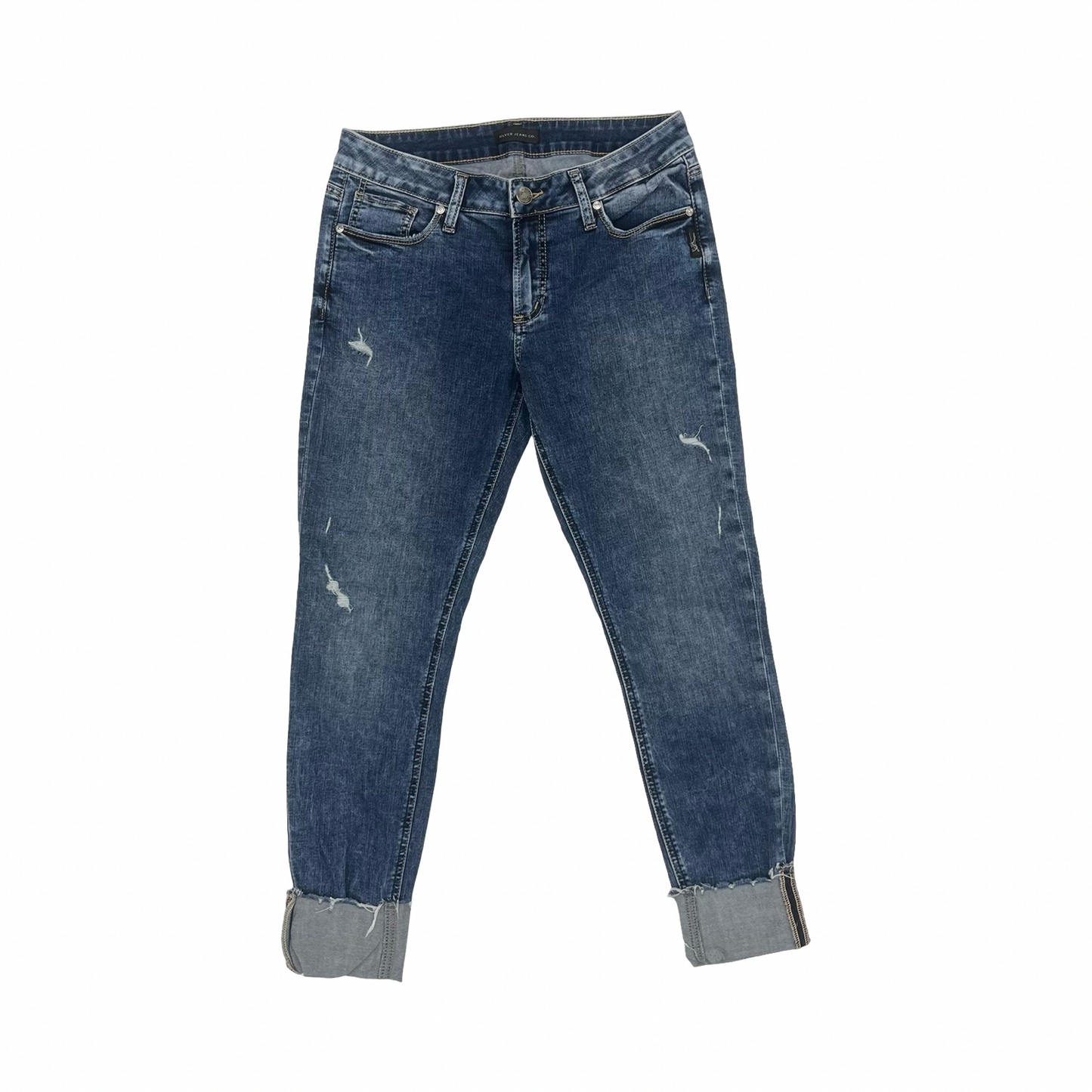 Jeans Skinny By Silver In Blue Denim, Size:6