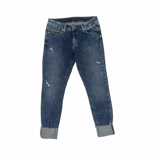 Jeans Skinny By Silver In Blue Denim, Size:6