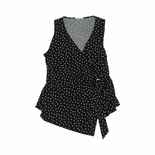 Blouse Sleeveless By Clothes Mentor In Black & White, Size:1X