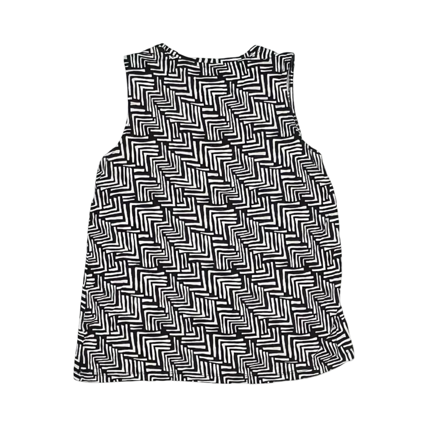 Top Sleeveless By Nine West In Black & Cream, Size:S