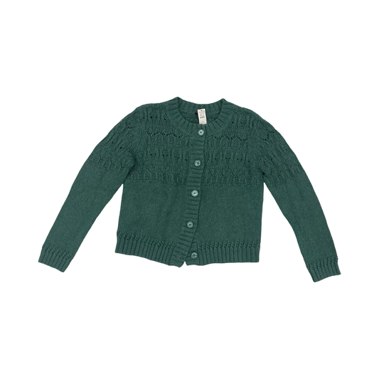 Sweater Cardigan By Talbots In Green, Size:M