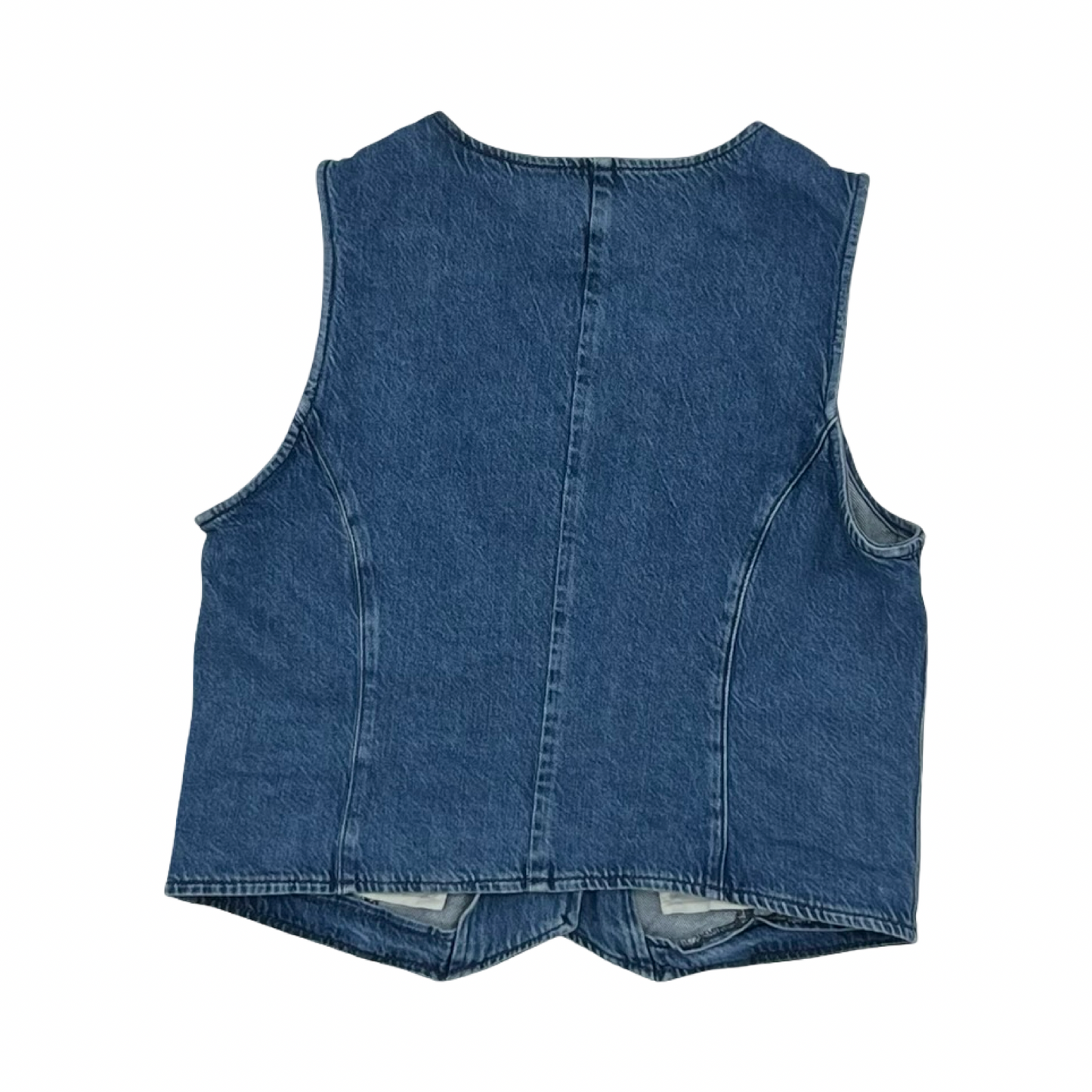 Vest Other By J. Crew In Blue Denim, Size:M