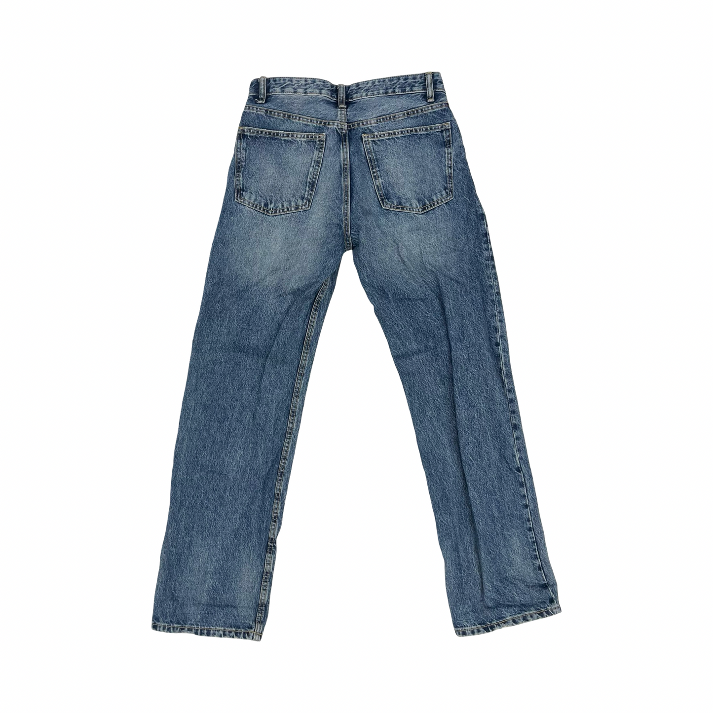 Jeans Straight By Zara In Blue Denim, Size:6