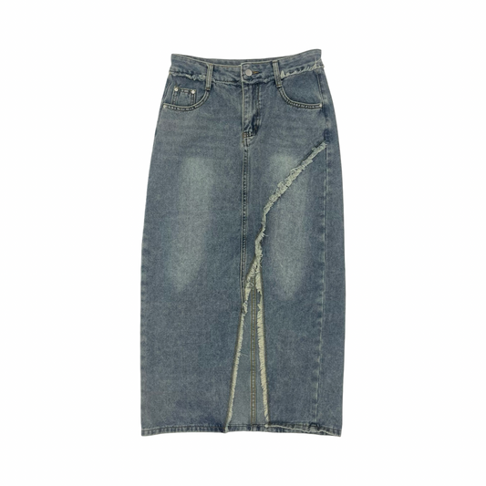 Skirt Maxi By Clothes Mentor In Blue Denim, Size:M