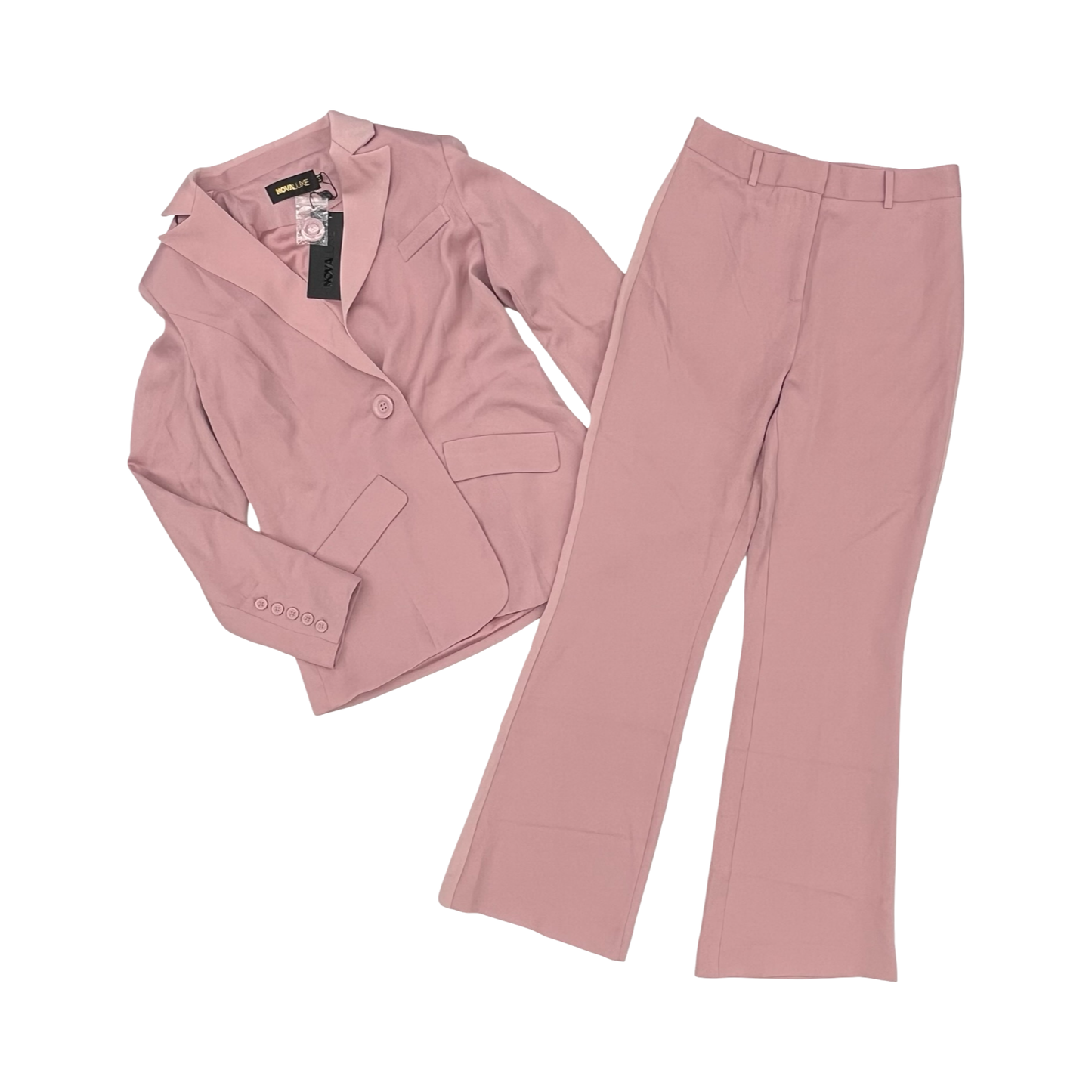 Pants Suit 2Pc By Fashion Nova In Pink, Size:M
