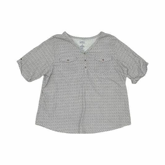 Top Ss By Croft And Barrow In Black & White, Size:2X