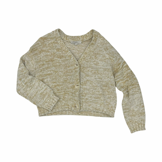 Sweater Cardigan By Loft In Tan, Size:L