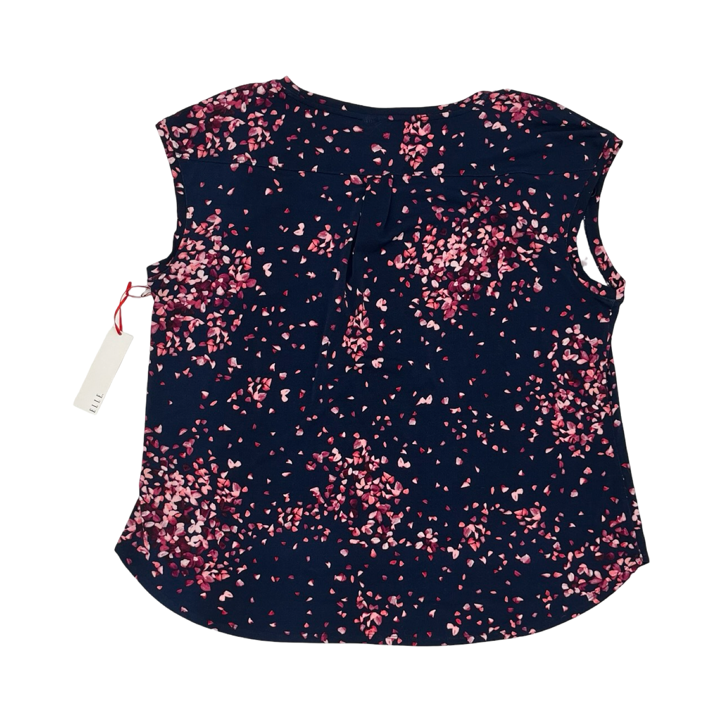 Blouse Ss By Elle In Navy, Size:Xxl