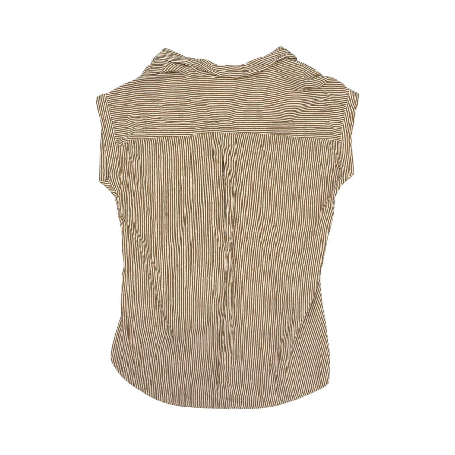 Blouse Sleeveless By Loft In Brown & Cream, Size:L