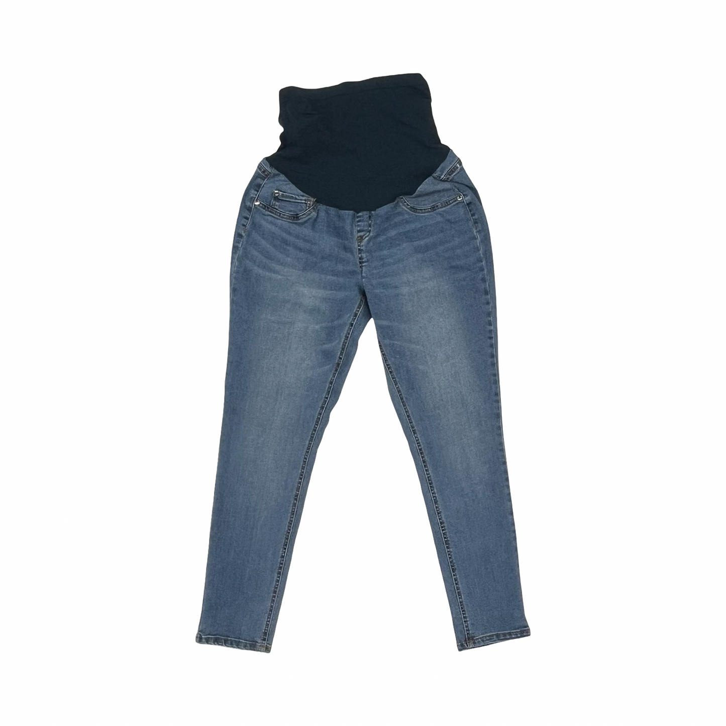 Mat Jeans By Motherhood In Blue Denim, Size:L