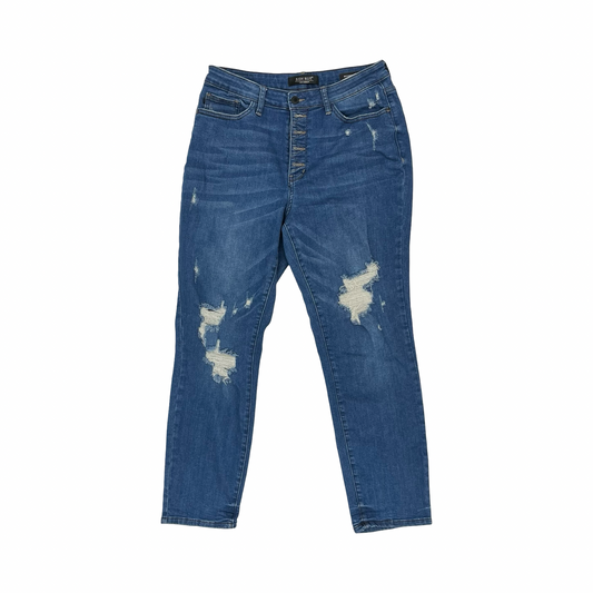 Jeans Boyfriend By Judy Blue In Blue Denim, Size:10